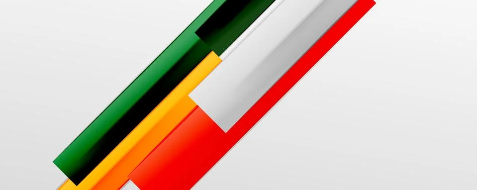 Multicolored lines background. Design template for business or technology Illustrazione stock