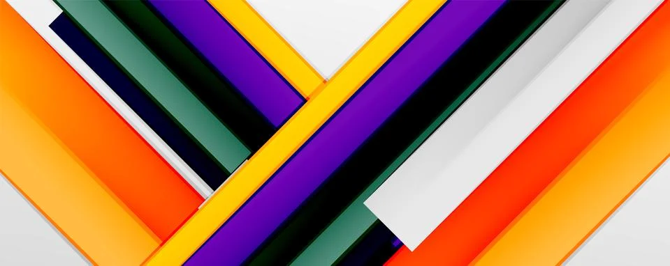 Multicolored lines background. Design template for business or technology 스톡 일러스트