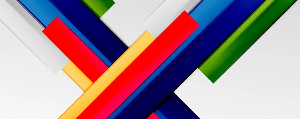 Multicolored lines background. Design template for business or technology Stock Illustration