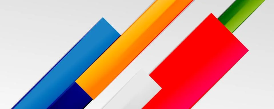 Multicolored lines background. Design template for business or technology Illustrazione stock