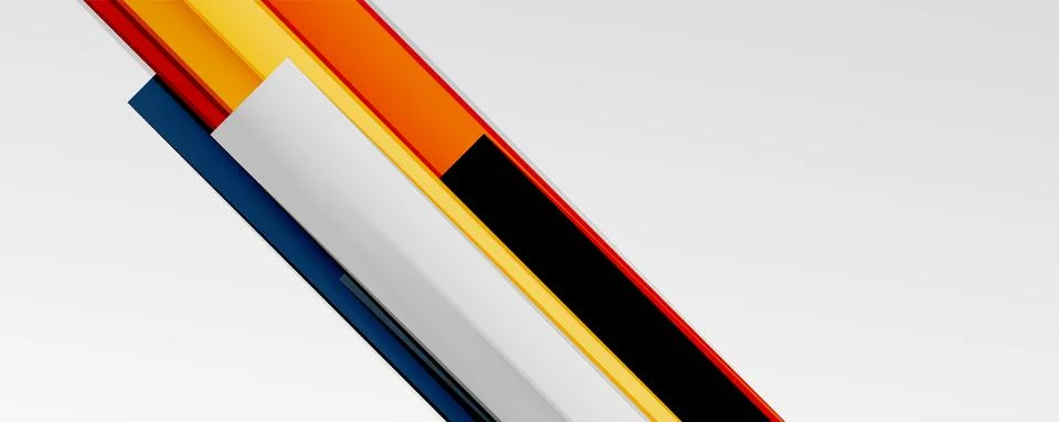 Multicolored lines background. Design template for business or technology Illustrazione stock