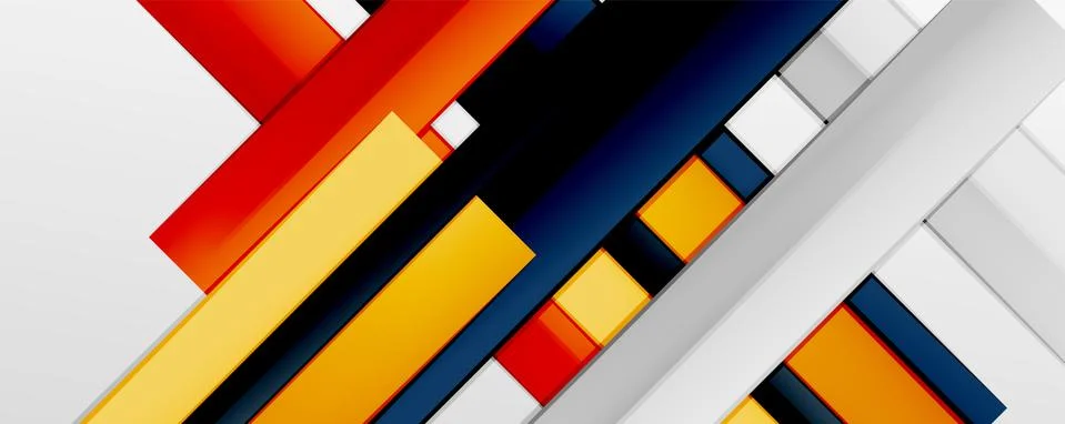Multicolored lines background. Design template for business or technology 스톡 일러스트