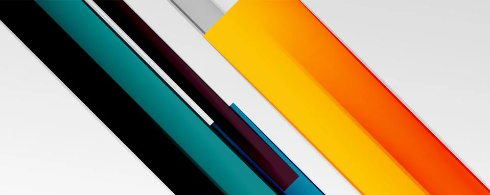 Multicolored lines background. Design template for business or technology Stock Illustration