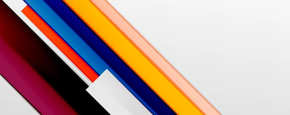 Multicolored lines background. Design template for business or technology Stock Illustration