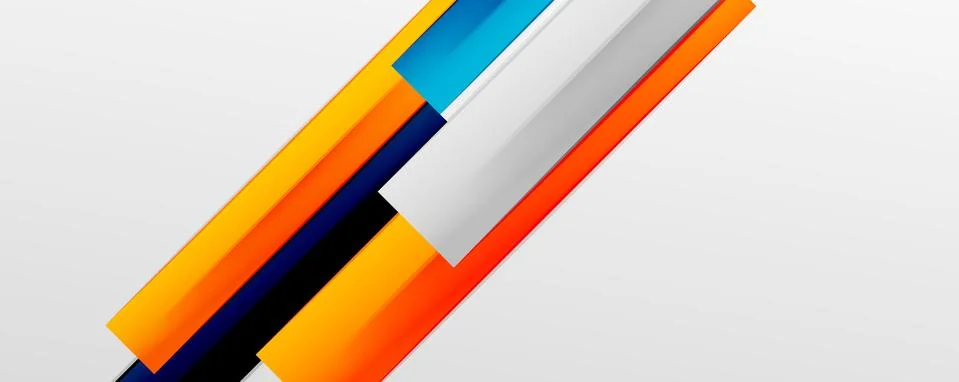 Multicolored lines background. Design template for business or technology Stock Illustration