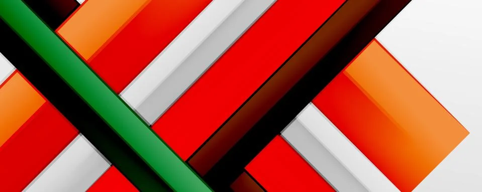 Multicolored lines background. Design template for business or technology Stock Illustration