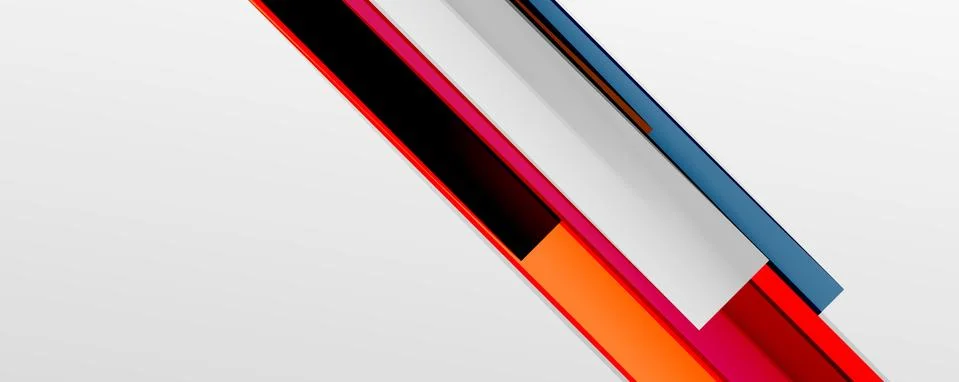 Multicolored lines background. Design template for business or technology Stock Illustration