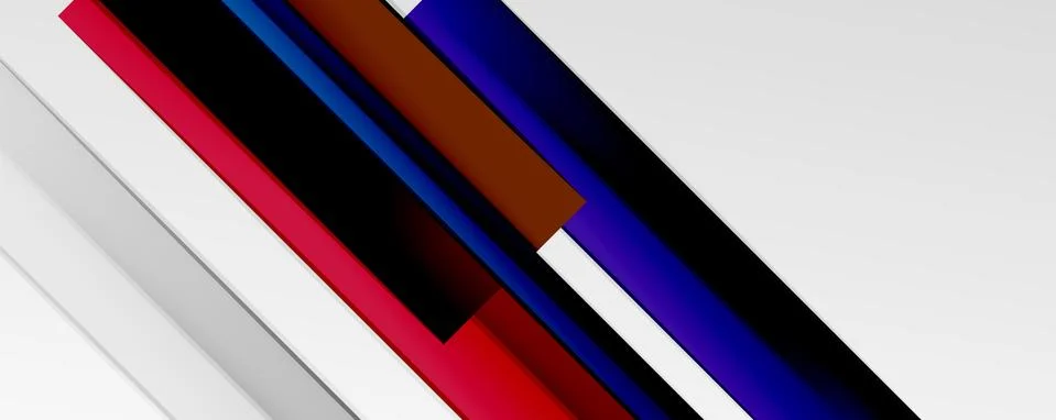 Multicolored lines background. Design template for business or technology Stock Illustration