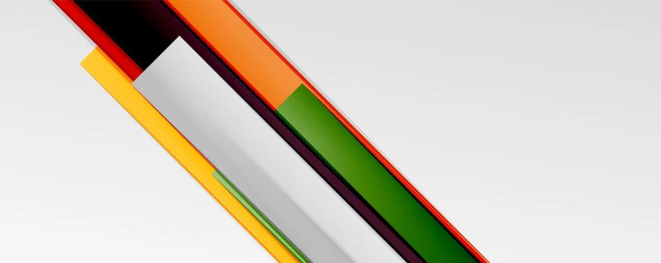 Multicolored lines background. Design template for business or technology Stock Illustration