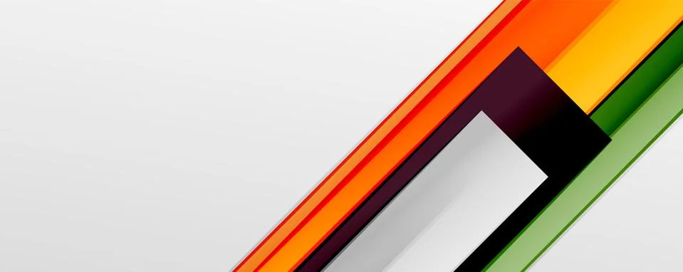 Multicolored lines background. Design template for business or technology Stock Illustration