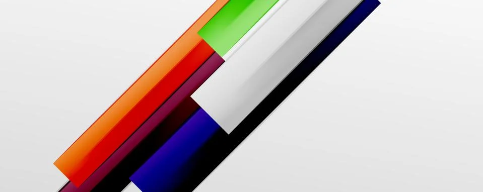 Multicolored lines background. Design template for business or technology Illustrazione stock