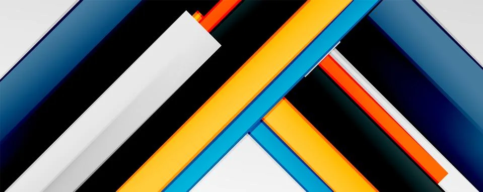 Multicolored lines background. Design template for business or technology Stock Illustration