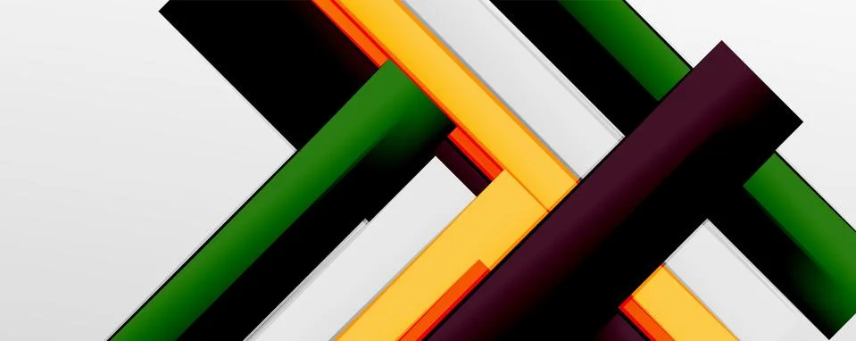 Multicolored lines background. Design template for business or technology Illustrazione stock