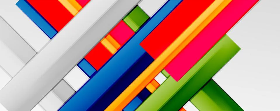 Multicolored lines background. Design template for business or technology Stock Illustration