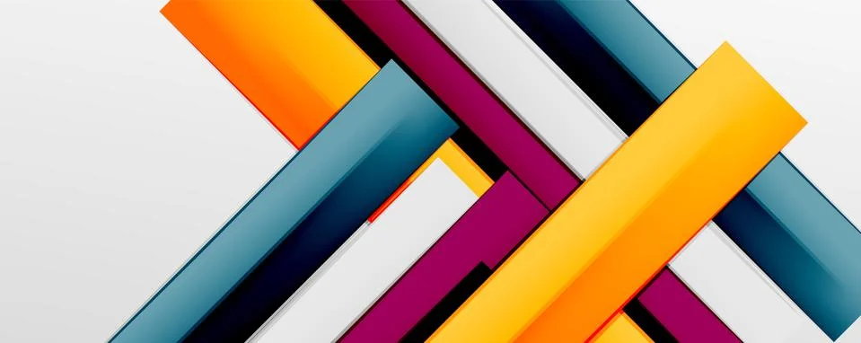 Multicolored lines background. Design template for business or technology 스톡 일러스트