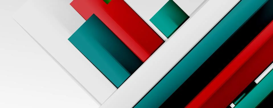 Multicolored lines background. Design template for business or technology Stock Illustration