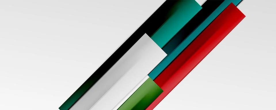 Multicolored lines background. Design template for business or technology Illustrazione stock