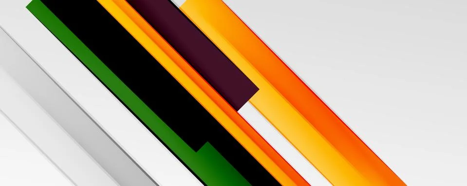 Multicolored lines background. Design template for business or technology Stock Illustration