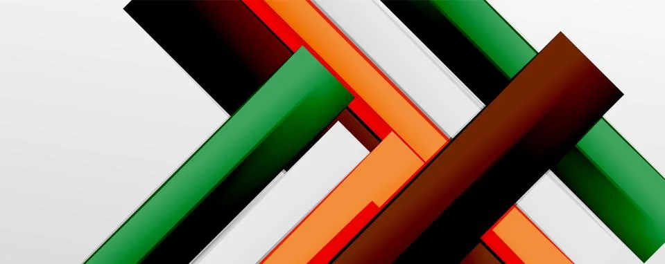 Multicolored lines background. Design template for business or technology Stock Illustration
