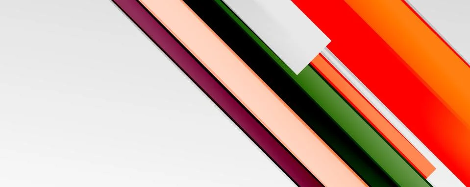 Multicolored lines background. Design template for business or technology Stock Illustration