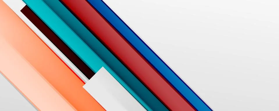 Multicolored lines background. Design template for business or technology Illustrazione stock