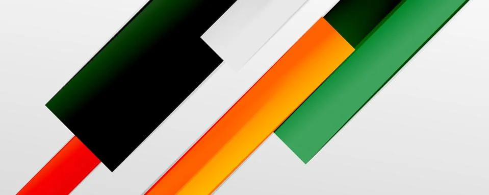 Multicolored lines background. Design template for business or technology Stock Illustration