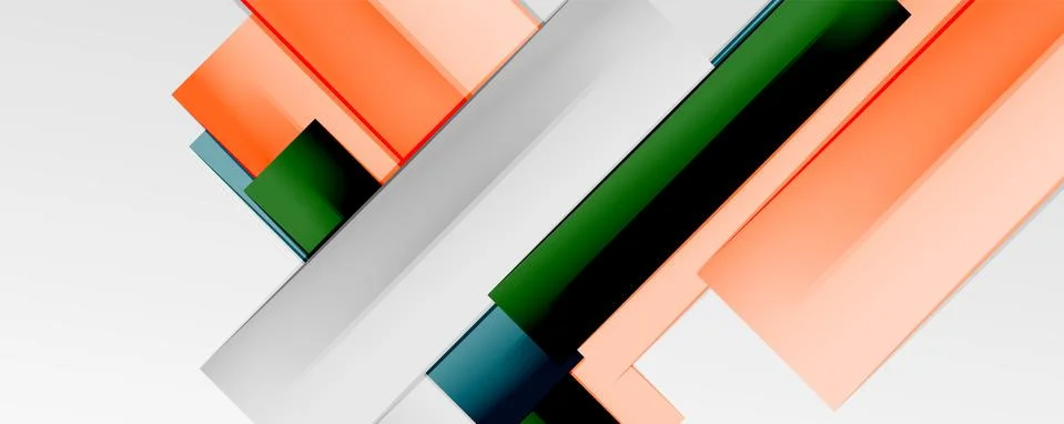Multicolored lines background. Design template for business or technology Stock Illustration