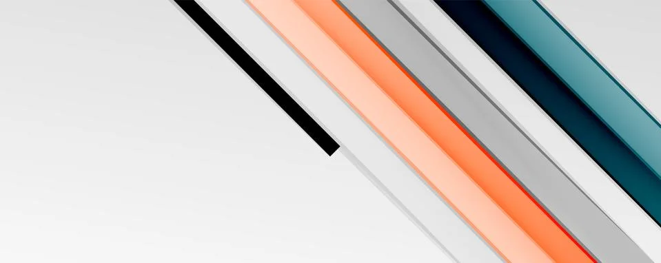 Multicolored lines background. Design template for business or technology Illustrazione stock