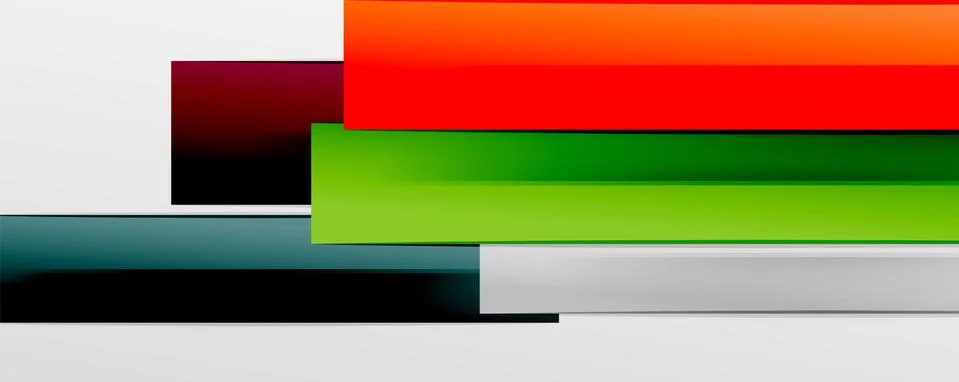 Multicolored lines background. Design template for business or technology Illustrazione stock