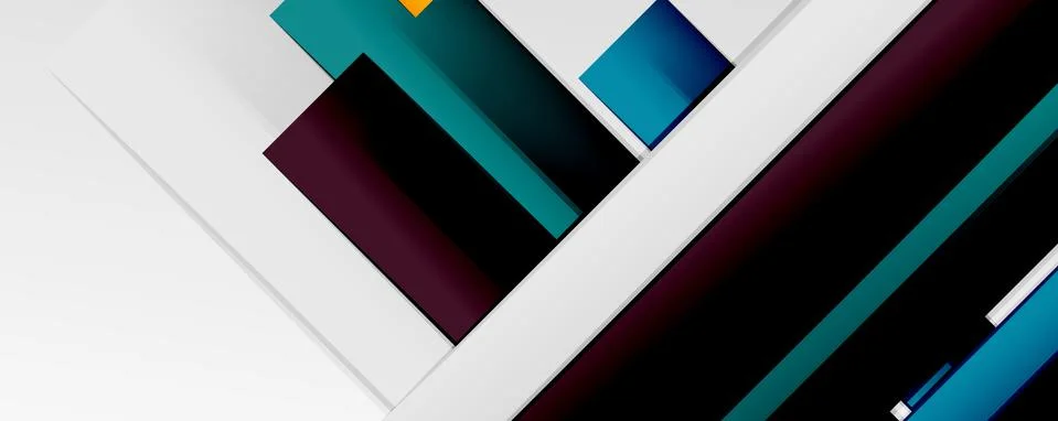 Multicolored lines background. Design template for business or technology Illustrazione stock
