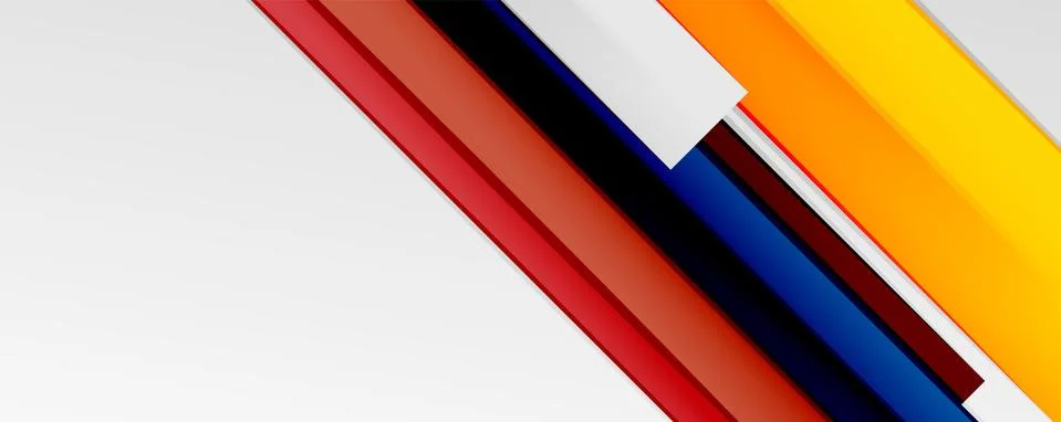 Multicolored lines background. Design template for business or technology Stock Illustration