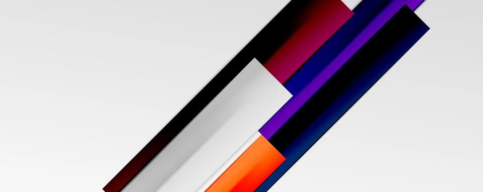 Multicolored lines background. Design template for business or technology Stock Illustration
