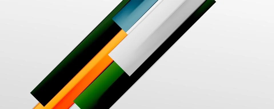 Multicolored lines background. Design template for business or technology Illustrazione stock
