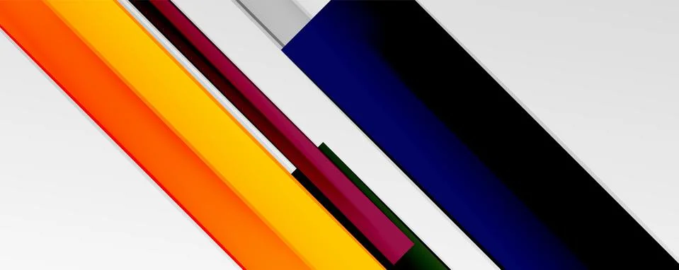 Multicolored lines background. Design template for business or technology Stock Illustration