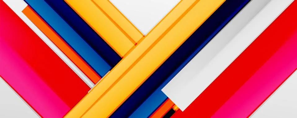 Multicolored lines background. Design template for business or technology Stock Illustration