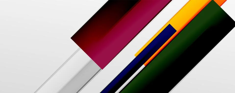 Multicolored lines background. Design template for business or technology Illustrazione stock
