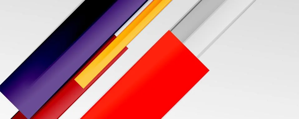 Multicolored lines background. Design template for business or technology Illustrazione stock