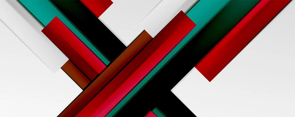 Multicolored lines background. Design template for business or technology Stock Illustration
