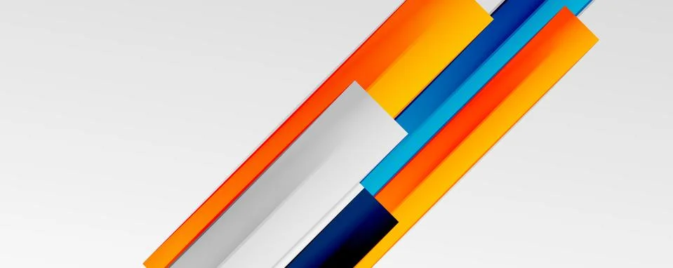 Multicolored lines background. Design template for business or technology Illustrazione stock