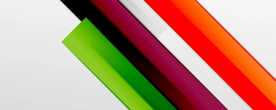 Multicolored lines background. Design template for business or technology Stock Illustration