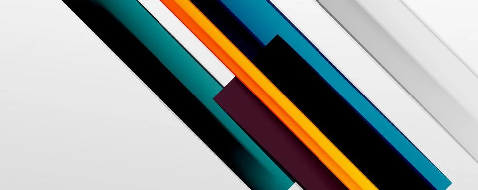 Multicolored lines background. Design template for business or technology Stock Illustration