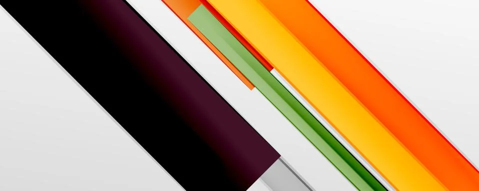 Multicolored lines background. Design template for business or technology Stock Illustration