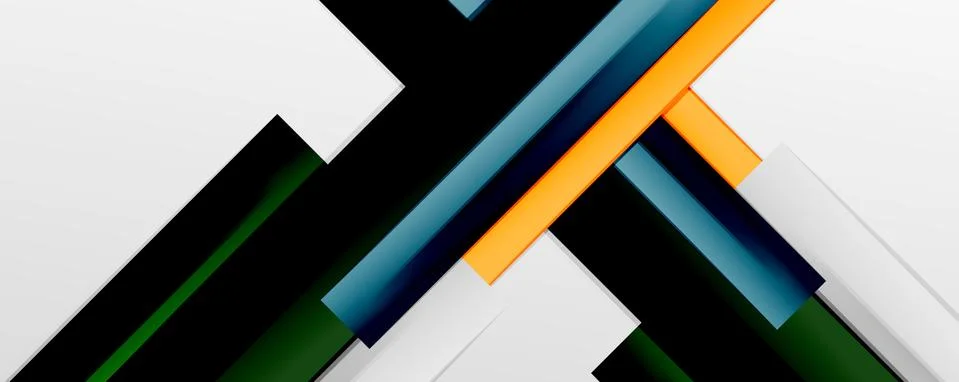 Multicolored lines background. Design template for business or technology Stock Illustration