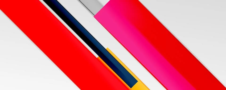 Multicolored lines background. Design template for business or technology Stock Illustration