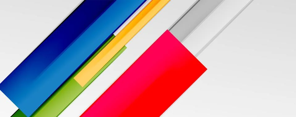 Multicolored lines background. Design template for business or technology Stock Illustration