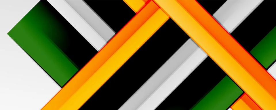 Multicolored lines background. Design template for business or technology Stock Illustration