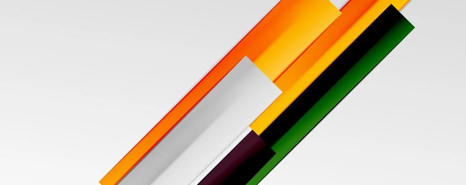 Multicolored lines background. Design template for business or technology Stock Illustration