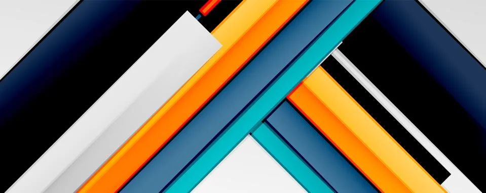 Multicolored lines background. Design template for business or technology 스톡 일러스트