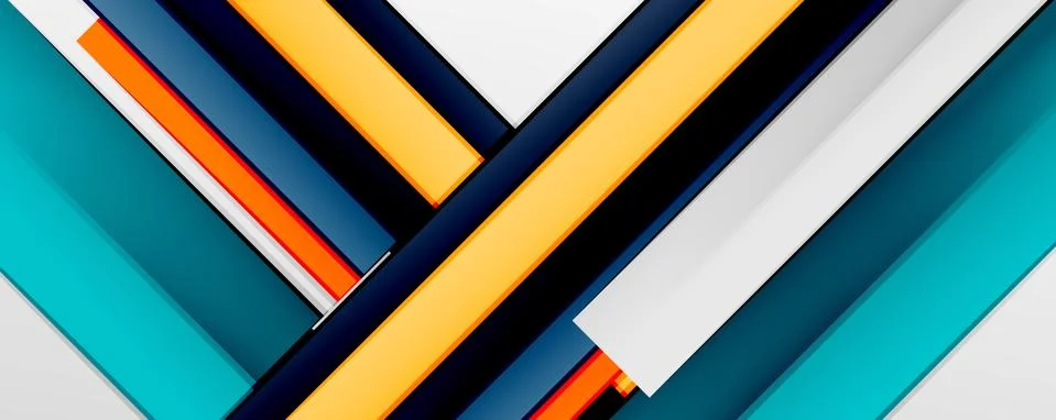 Multicolored lines background. Design template for business or technology Stock Illustration