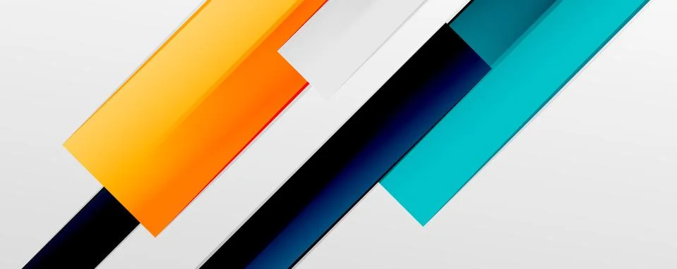 Multicolored lines background. Design template for business or technology Stock Illustration